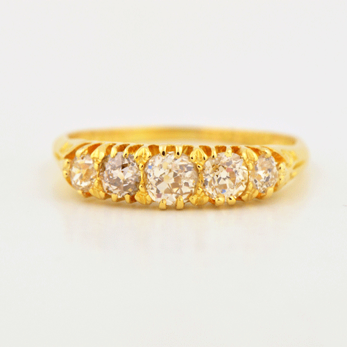 Vintage 5 Stone Diamond Ring